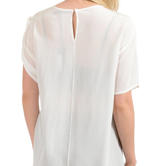 Versace Women's Ivory 100% Silk Blouse Top - Picture 3 of 10